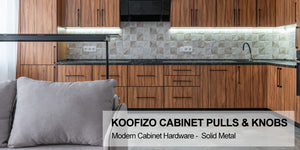 KOOFIZO Wide Foot Cabinet Bar Pull -Black Modern Solid Handle