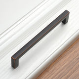 1816-128 Solid Square Bar Cabinet Handle, 5 inch / 128 mm