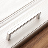 1816-128 Solid Square Bar Cabinet Handle, 5 inch / 128 mm