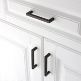 1816-96 Solid Square Bar Cabinet Handle, 3.8 Inch/96mm
