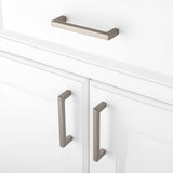 1816-96 Solid Square Bar Cabinet Handle, 3.8 Inch/96mm