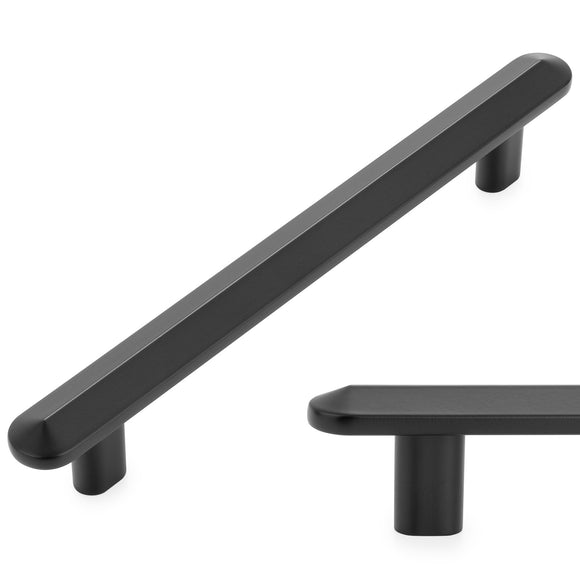 UZP16-128 Beveled Bar Cabinet Pull, 5 Inch/128mm