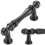 UZP02-128 Tirador para gabinete con barra escalonada, 5 pulgadas / 128 mm 