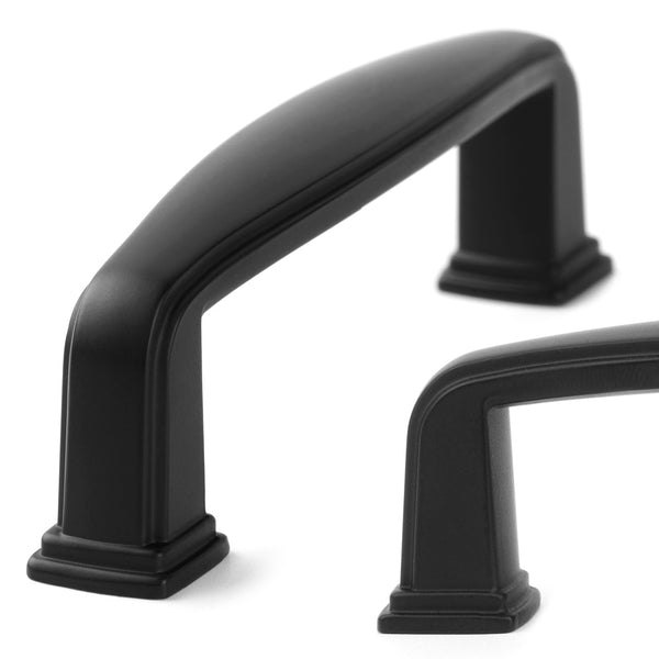Hearst Collection 3-inch (76 mm) Textured Matte Black Knurled Cabinet Bar  Pull